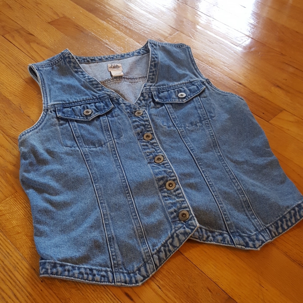 Vintage Blue Jean Vest - Picture 2 of 8